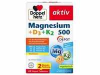 DOPPELHERZ Magnesium 500+D3+K2 Depot Tabletten 60 Stück