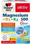 Doppelherz Magnesium 500 + D3 + K2Depot 60 St