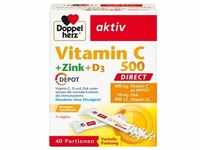 DOPPELHERZ Vitamin C 500+Zink+D3 Depot DIRECT Pel. 40 Stück