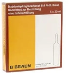 Natriumhydrogencarbonat B.braun 8,4% Gla 5X20 ml