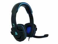Gaming Headset mit Mikrofon Ewent PL3320 Schwarz Blau