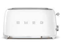 SMEG Toaster, Anzahl der Toastscheiben: 4, Weiß, 50's Style, NA TSF02WHEU