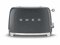 SMEG Toaster, Anzahl der Toastscheiben: 2, Slate Grey, 50's Style, NA TSF01GREU