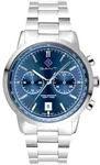 Bergamo, 42mm, silber/blau