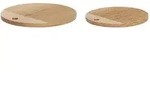 H&uuml;bsch rundes Schneidebrett aus Holz 2er Set
