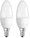 Osram LED Kerzenlampe 4W (40W) E14 827 200° NODIM 2er Pack