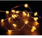 Hellum LED-Lichterkette "Sterne" 20 LEDs Warmwei&szlig; Kupferkabel batteriebetrieben IP20