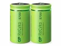 GP Mono D Akku Batterie ReCyko LR20 1,2V wiederaufladbar 2er Blister