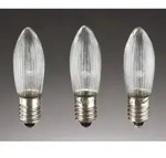 Hellum LED-Riffelkerze UNIVERSAL 8-34V 0,2W E10 klar 3er-Blister