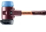 HALDER SIMPLEX Schonhammer &Oslash; 80 mm Gummi / TPE-soft blau mit Standfu&szlig; und...