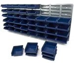 Raaco 181204 Stapelboxen + Wandregal 48-teiliges Set , Sichtlagerk&auml;sten -...