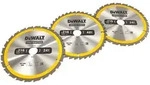 DeWalt DT1962-QZ 3-teiliges Kreiss&auml;geblatt-Set 216x30mm 2x24Z&auml;hne 1x40Z&auml;hne