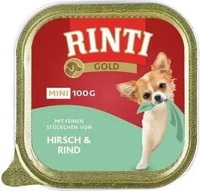 Rinti Gold Mini Hirsch & Rind | 16 x 100 g, Grundpreis: &euro; 5,36 / kg
