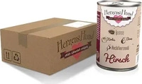 HerzensHund Hirsch mit Bio-Quinoa | 12 x 400 g, Grundpreis: &euro; 10,41 / kg
