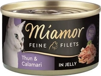 Miamor Feine Filets in Jelly - Pouch - Thunfisch & Calamari | 24 x 100 g, Grundpreis: