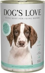 DOG'S LOVE Hypoallergen - Ente mit Topinambur & Karotte | 6 x 400 g, Grundpreis:
