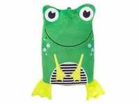 Kinder Öko-Wärmflasche 0,8 l mit Veloursbezug "Frosch" grün