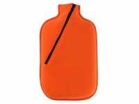 Öko-Wärmflasche 2,0 l mit Softshell-Bezug orange