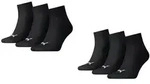 Puma Quarter Socken 6-Pack schwarz 3.0 - 35-38 - 35-38