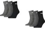 Puma Short Crew Sportsocken 6-Pack grau mix 2.0 - 35-38 - 35-38