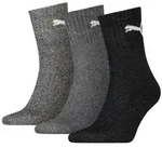 Puma Short Crew Sportsocken 3-Pack grau mix - 35-38 - 35-38
