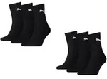 Puma Short Crew Sportsocken 6-Pack schwarz 2.0 - 35-38 - 35-38