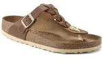 Birkenstock Damen Gizeh Braided Naturleder Ge&ouml;lt Cognac - 37 - 37