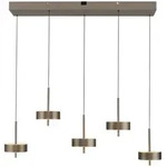 Paul Neuhaus LED Pendelleuchte Q-ROTATE 5 flammig braun h&ouml;henverstellbar