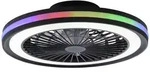 Deckenventilator, Deckenleuchte schwarz, Drehrichtungswechsel mit Rainbow RGB