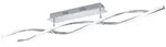 LED Deckenleuchte, stahlfarben, wellenf&ouml;rmige Leuchtk&ouml;rper, dimmbar, modern