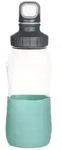 EMSA Drink2Go Glas Silikon Trinkflasche 0,5 l gr&uuml;n 100% dicht BPA-frei