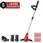 Walter Akku-Rasentrimmer 12 V inkl. 2 Akkus Ladeger&auml;t & 10 Trimmerklingen