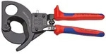 KNIPEX Kabelschneider, Mehrkomponenten-H&uuml;llen, Ratschenprinzip, Kabelschneider