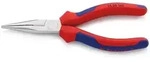 KNIPEX Flachrundzange mit Schneide verchromt, 2K-Griff, Radiozange, &ouml;lgeh&auml;rtet