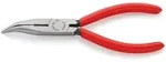KNIPEX 25 21 160 Flachrundzange mit Schneide, gebogen, getaucht, 160 mm