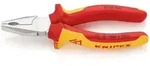 KNIPEX Kombizange Kombinationszange, verchromt mit Mehrkomponenten-H&uuml;lle, VDE