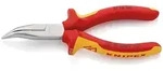 KNIPEX 25 26 160 VDE Flachrundzange gebogen m. Schneide verchromt 1000V 160mm