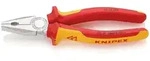 KNIPEX Kombizange Kombinationszange, verchromt mit Mehrkomponenten-H&uuml;lle, VDE