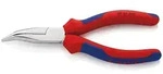 KNIPEX 25 25 160 Flachrundzange mit Schneide, gebogen, verchromt, 3-K, 160 mm