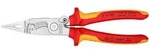 KNIPEX 13 96 200 Elektro-Installationszange verchromt 200 mm, VDE, Feder