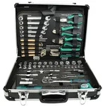 Br&uuml;der Mannesmann Alu-Werkzeugkoffer 160-tlg. M29078 Ratschen Bits Zangen