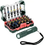 Metabo Bit Box Set 29 teilig + Mini Flash light S2-Qualit&auml;t mit Farbcodierung