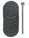 PROXXON Trennscheiben mit Gewebe, 22 mm, 10 St&uuml;ck + 1 Tr&auml;ger