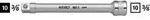 Hazet 8821-3 Steckschl&uuml;ssel-Verl&auml;ngerung Antrieb 3/8" (10 mm) 74 mm
