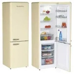 Wolkenstein KG250.4RT SC Retro K&uuml;hl-Gefrierkombination creme 249 l E LED