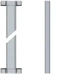 ABUS Stangenset f&uuml;r FOS / FSA 3S 118cm/118cm Riegelstangen Silber, 2 St&uuml;ck