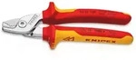 KNIPEX VDE-Kabelschere, Stufenschneide, 2-K-Griff, Doppelschneide, mit/ohne &Ouml;se