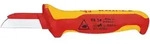 KNIPEX 98 54 Kabelmesser mit gerader Klinge (teiliso), 50 mm, VDE 2-K