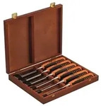 Bahco Stechbeitelsatz 424P-S6-EUR in Holzkiste 6-tlg. Stemmeisen Stecheisen