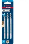 Bosch Expert Stichs&auml;geblatt T308BP Wood 2-side clean 3tlg.
